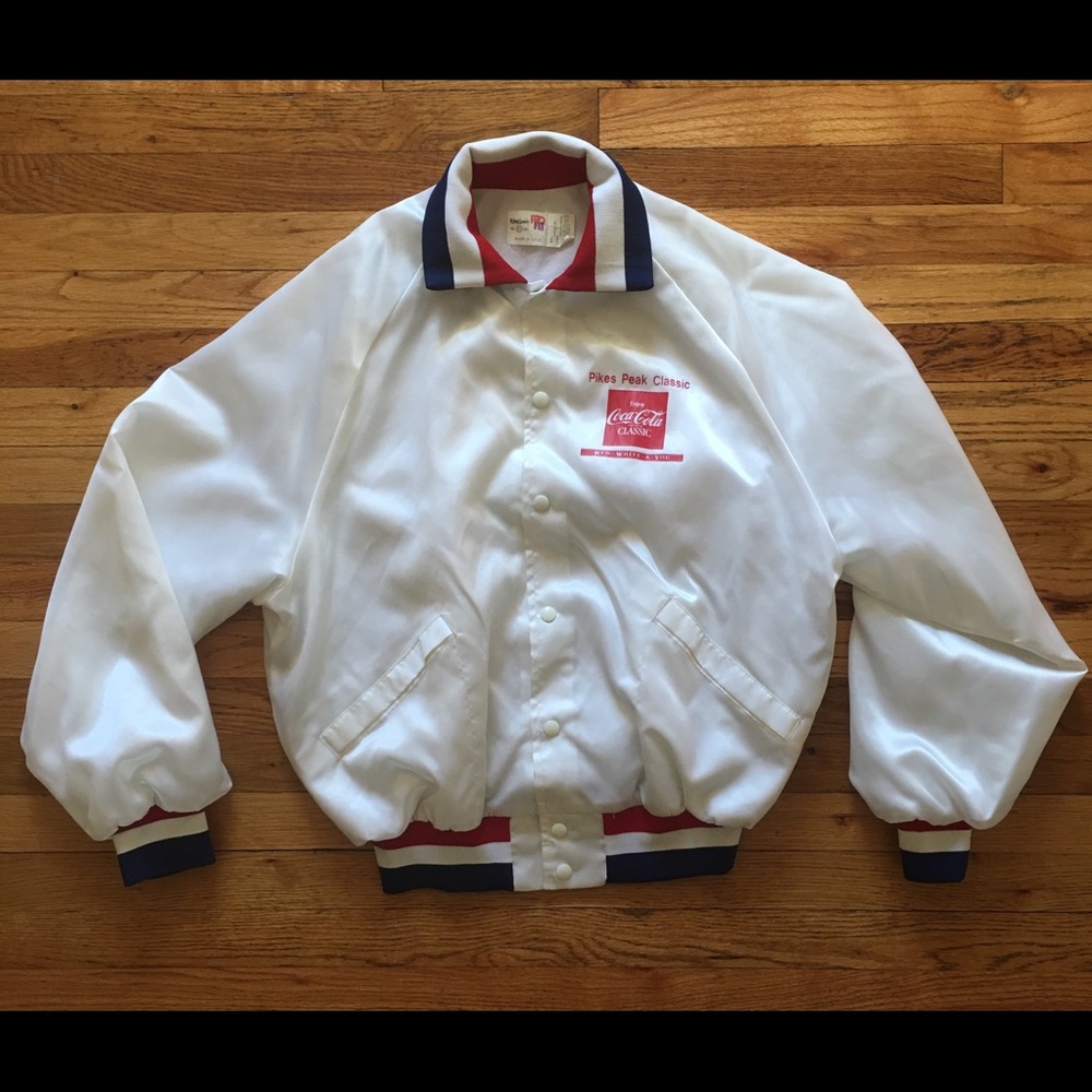 VTG 80s Coke Cola Pikes Peak Classic Satin Jacket